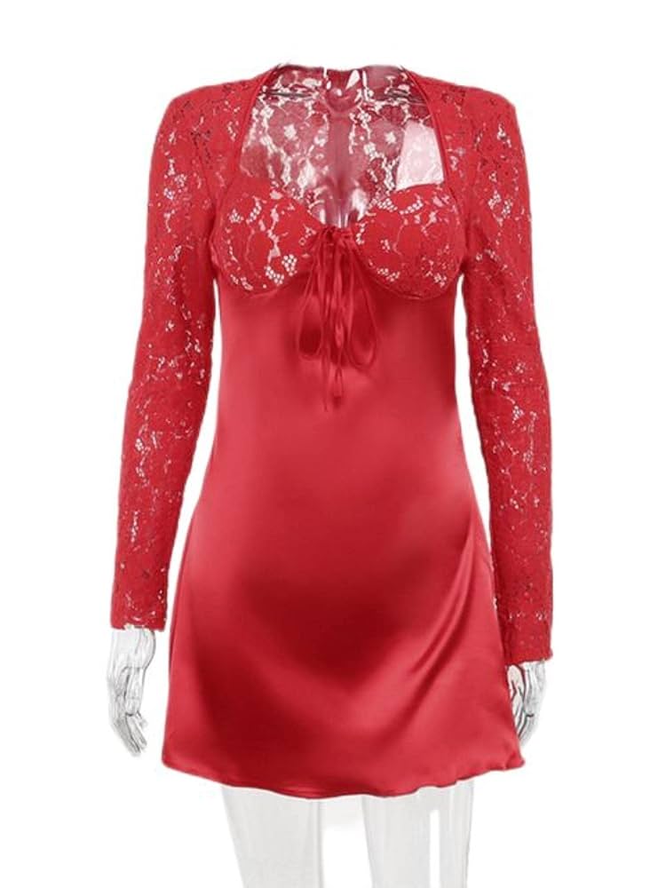 【Lure you in】LACE COLLAR MINI DRESS DOLCE SHORT SLEEVE LACE MINI DRESS WITH VELVET COLLAR 2001